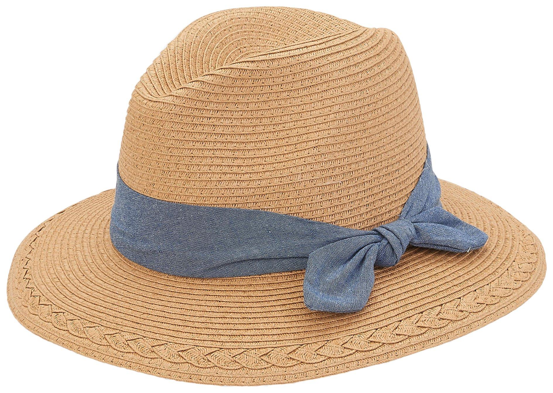 Sun N' Sand Womens UPF 50+ Sash Band Paper Braid Safari Hat