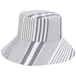 Sun N' Sand Womens Stripe Cotton Sun Hat