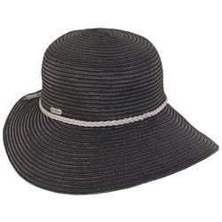 Sun N' Sand Womens Poly Ribbon Tapered Brim Sun Hat