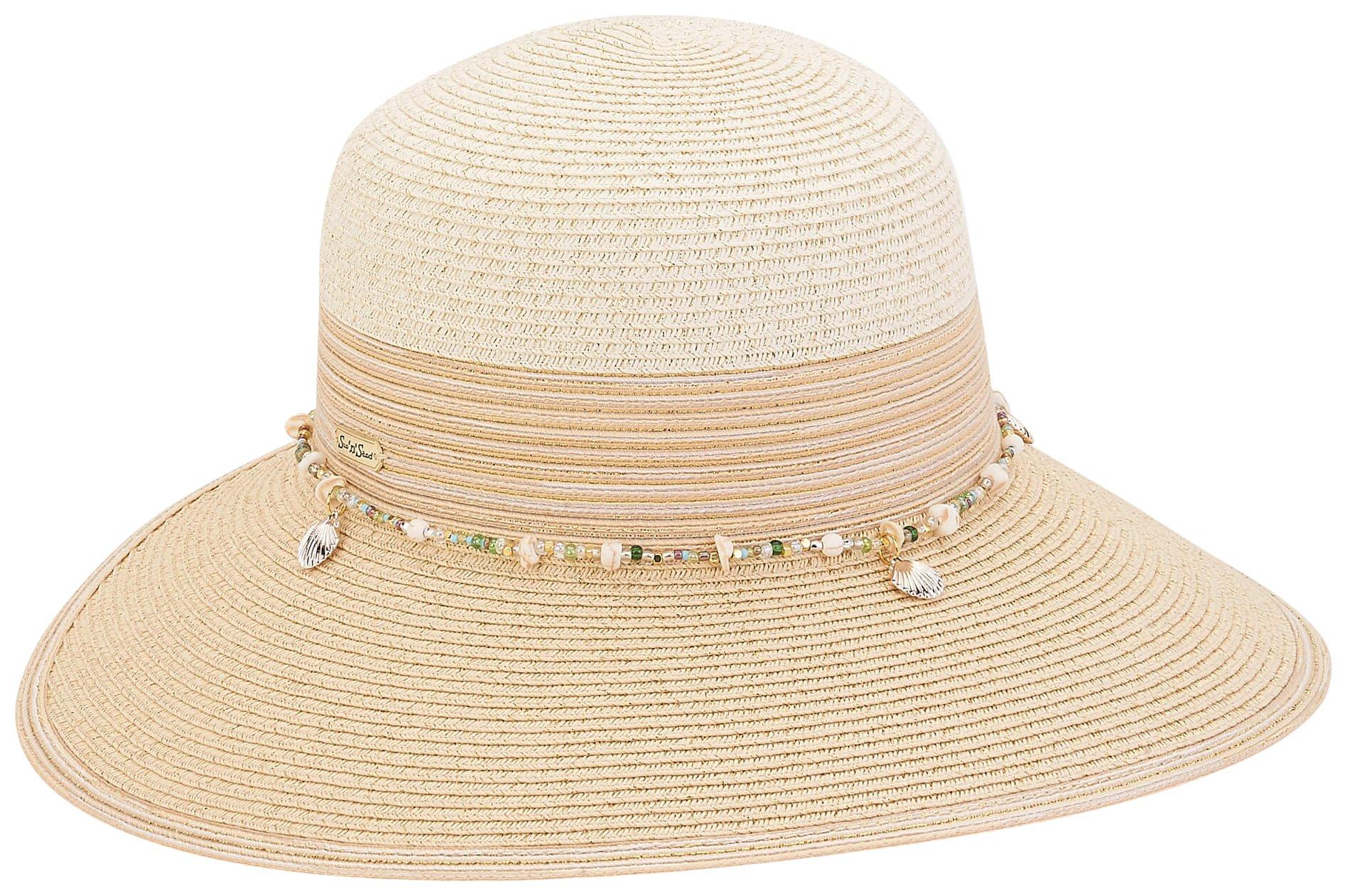 Sun N' Sand Womens Paper Braid Backless Sun Hat