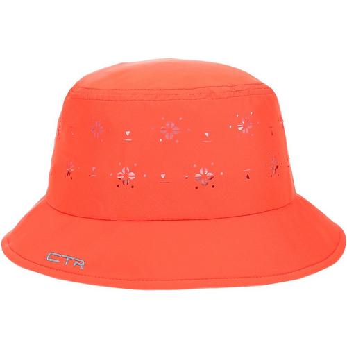 CTR Womens Floral Laser Cut Summer Bucket Hat