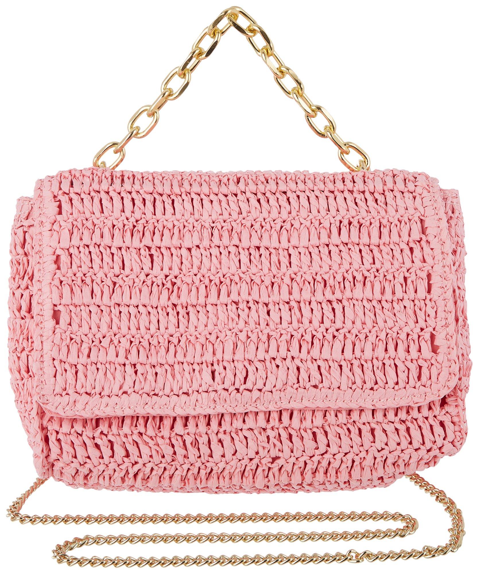 Urban Expressions Mimi Flap Woven Straw Crossbody Bag