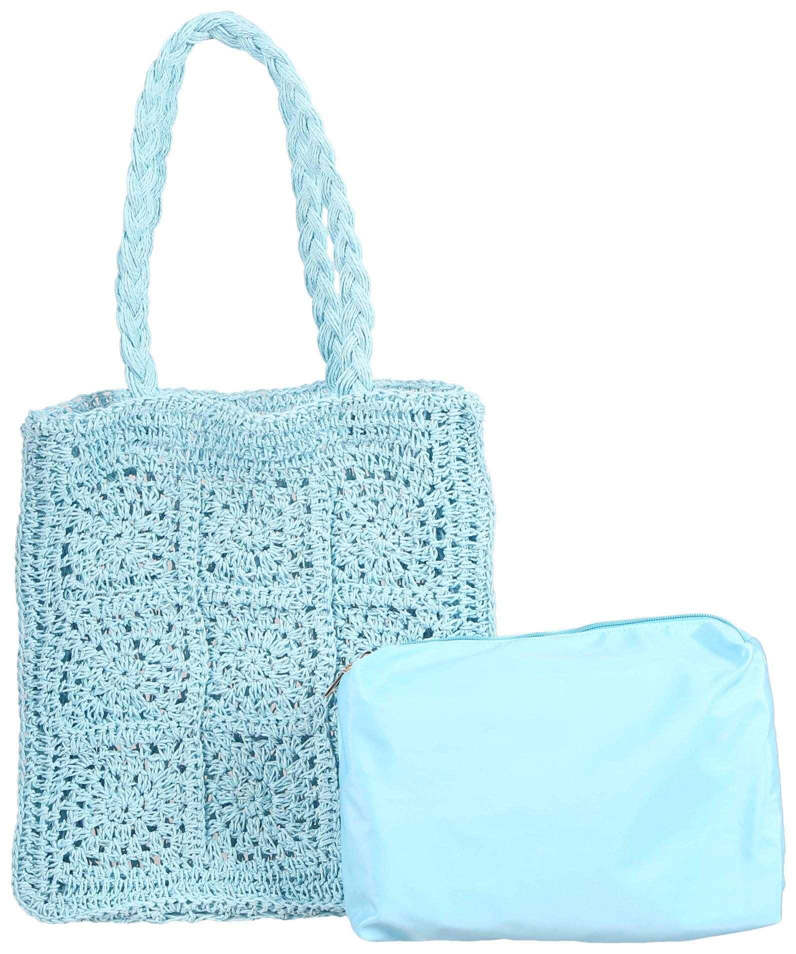 Urban Expressions Amalfi Crochet Tote Bag & Bonus Bag