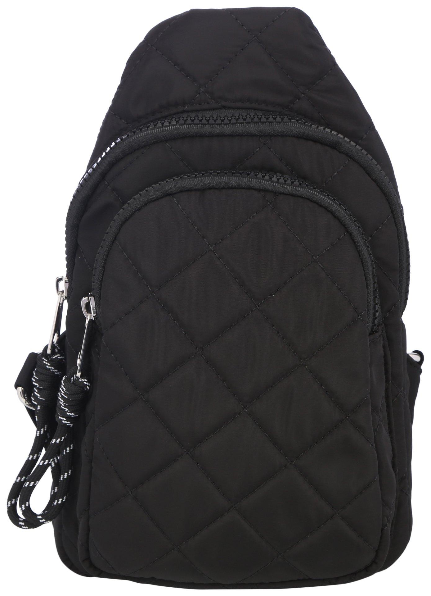 Brisas Lexi Solid Quilted Nylon Sling Bag