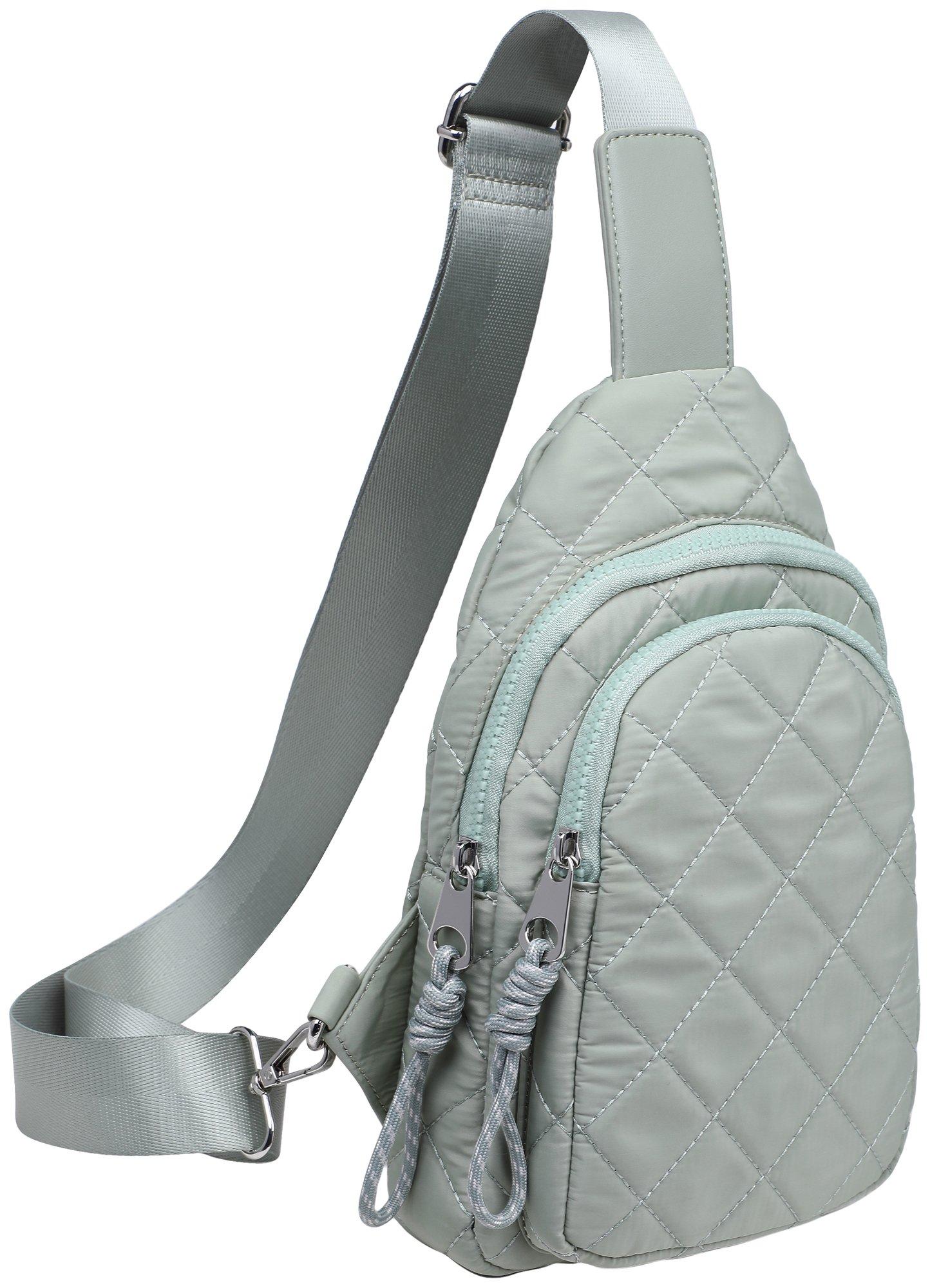 Brisas Lexi Solid Quilted Nylon Sling Bag