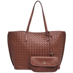 Urban Expressions Woven Vegan Leather Tote & Purse