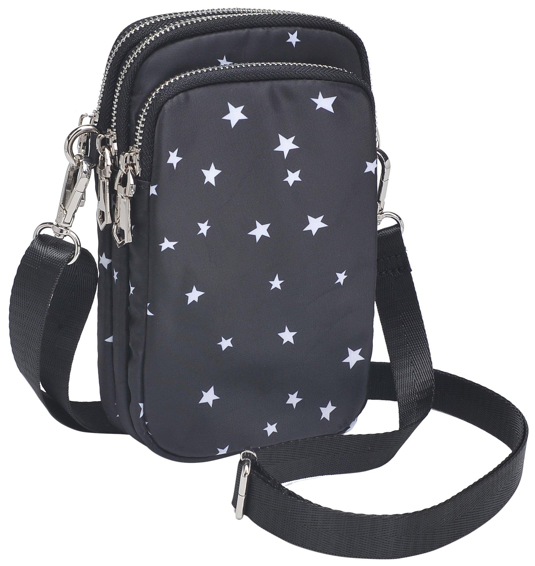 Stars Triple Compartment Crossbody Bag