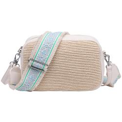 Lulee Crochet Front Solid Color Crossbody Bag