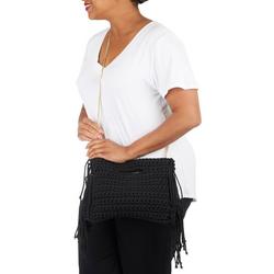 Frankie Woven Cotton Fringe Clutch Handbag