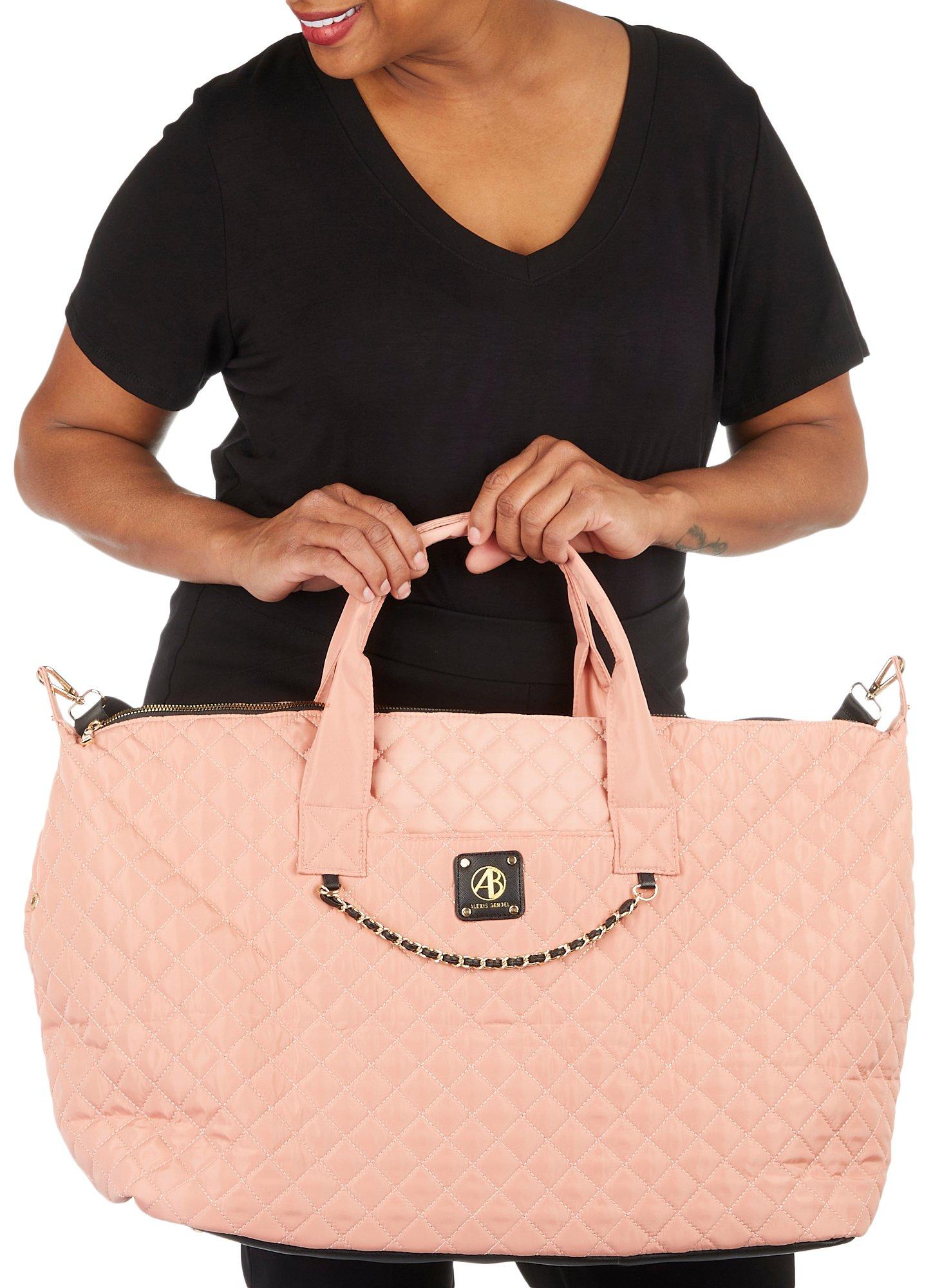 Alexis Bendel Quilted Shoulder Strap Large Tote Weekender
