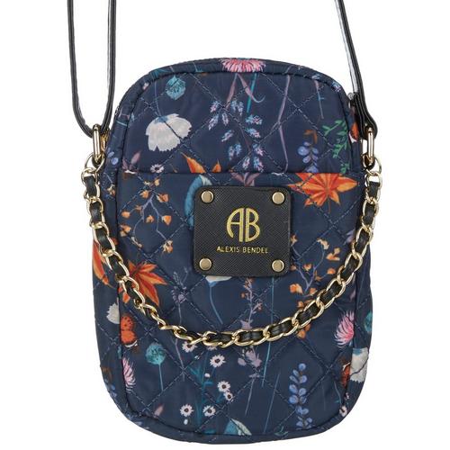 Alexis Bendel Floral Quilted Chain Handle Mini Crossbody