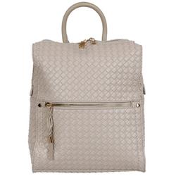 All Over Woven Vegan Leather Backpack