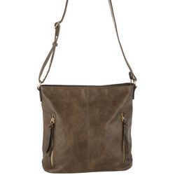Tops Handbags Crinkle Washed Crossbody Hobo Bag