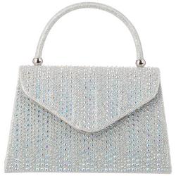 Jeweled Flap Satchel Handbag