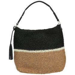 Stripe Crochet Beach Tote Bag