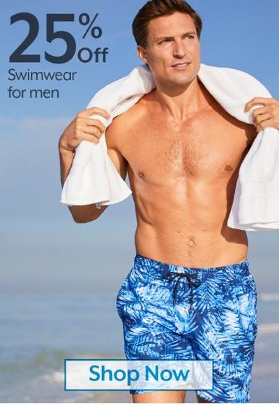 25% Off Swimwear for men