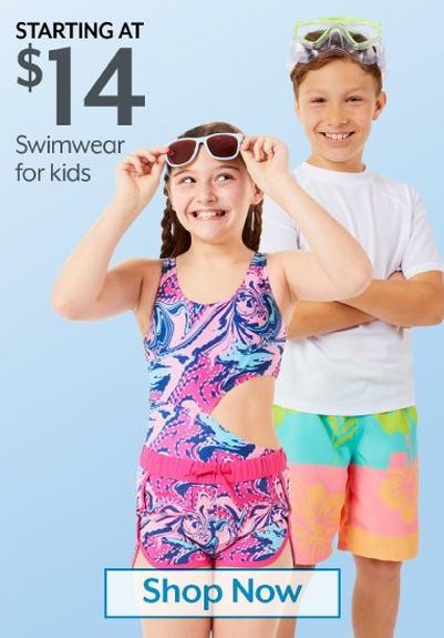 STARTING AT $14 Swimwear for kids