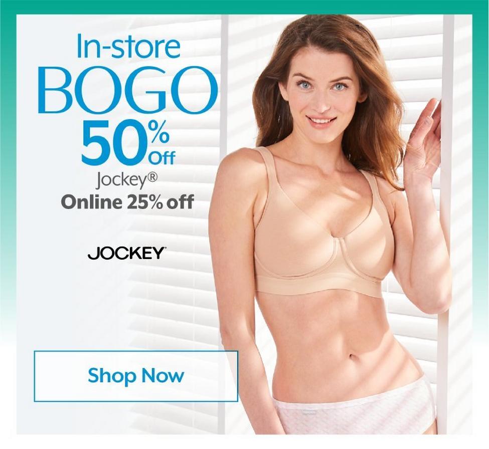 BOGO 50% In-Store, 25% Off Online Jockey®
