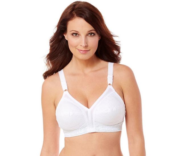 Playtex 18 Hour Classic Support w/ Lace Accents Wirefree Bra (20/27) 42DDD  WHITE 