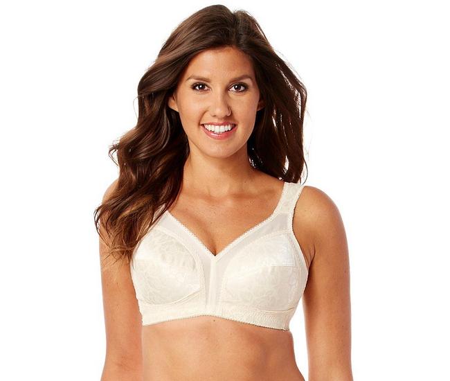 Bali Women's Comfort Revolution Flex Fit Foam Wire Free with Smooth Tec Band,  Light Beige, Large at  Women's Clothing store