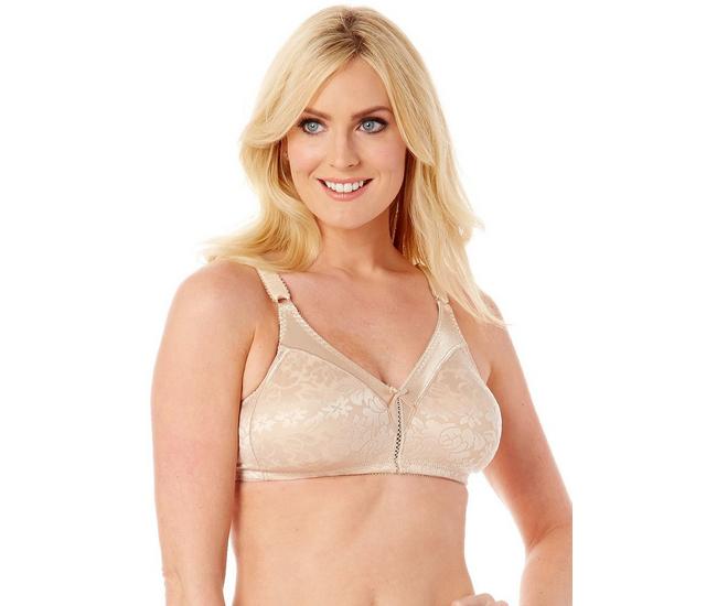 Bali Double Support Spa Closure Wirefree Bra_Soft Taupe_42B at   Women's Clothing store