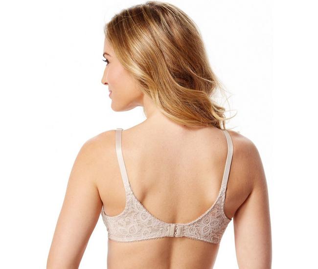 Bali One Smooth U Full Coverage Lightly Lined Lace Nude Underwire