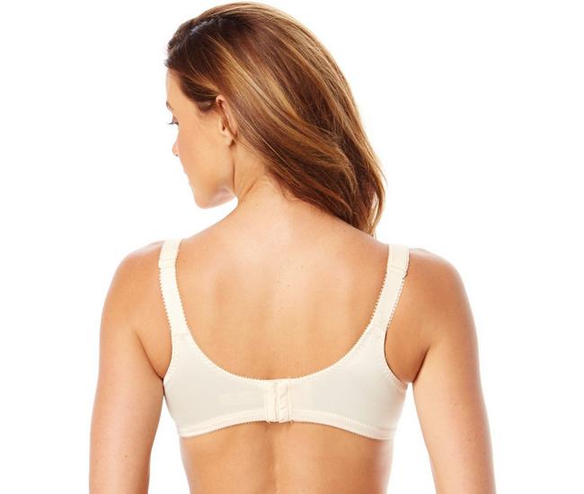 Bali 3820 S121 Double Support Wirefree Bra 36C Ivory NEW