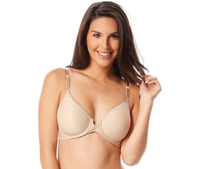 Bali Women's Comfort Revolution Shaping Wire-Free Bra with Smart Sizes,  Nude/White, 2 Pack, Large