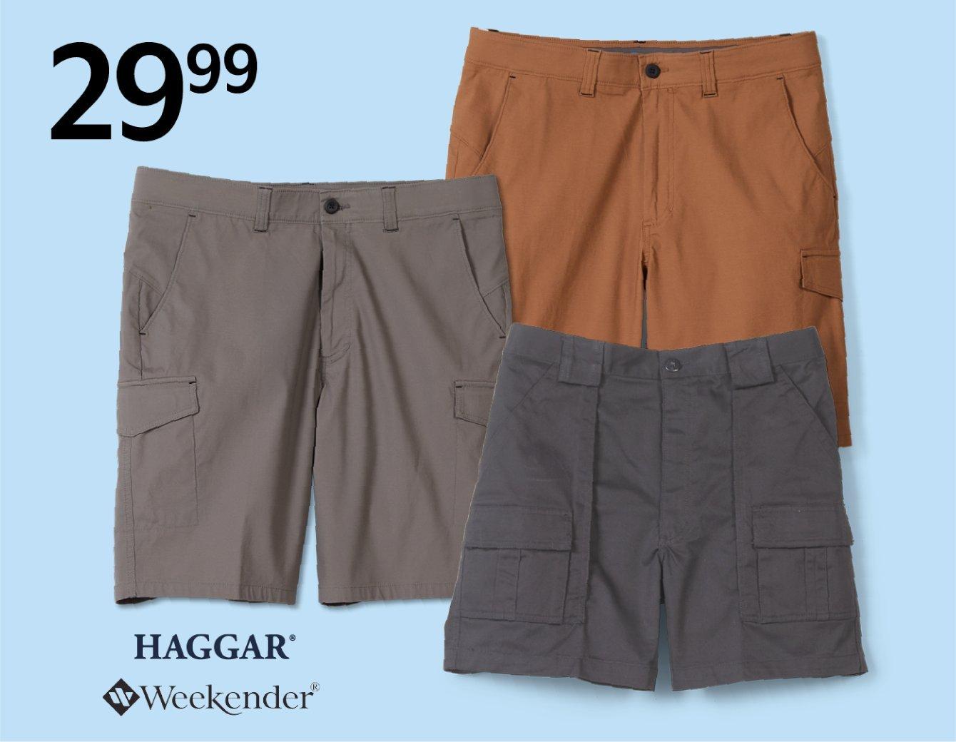 29.99 Hagger or Weekender Shorts for men