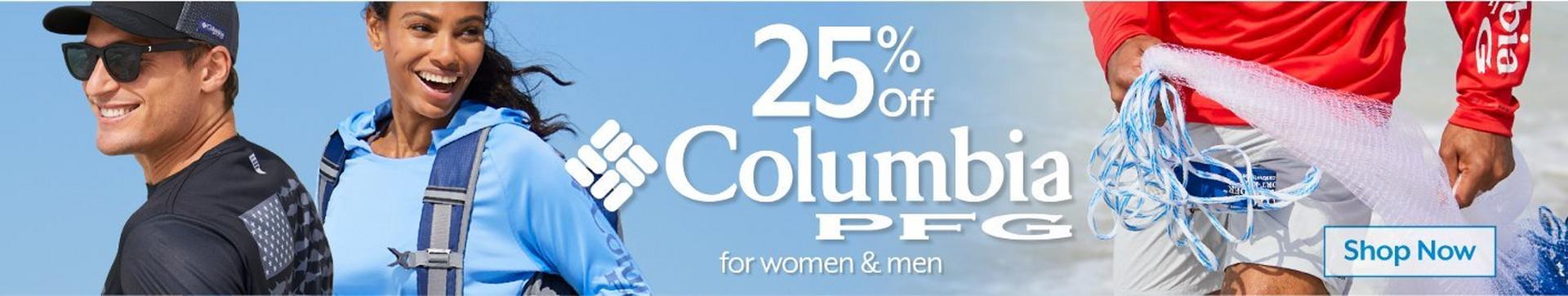 25% Off Columbia PFG for men & women