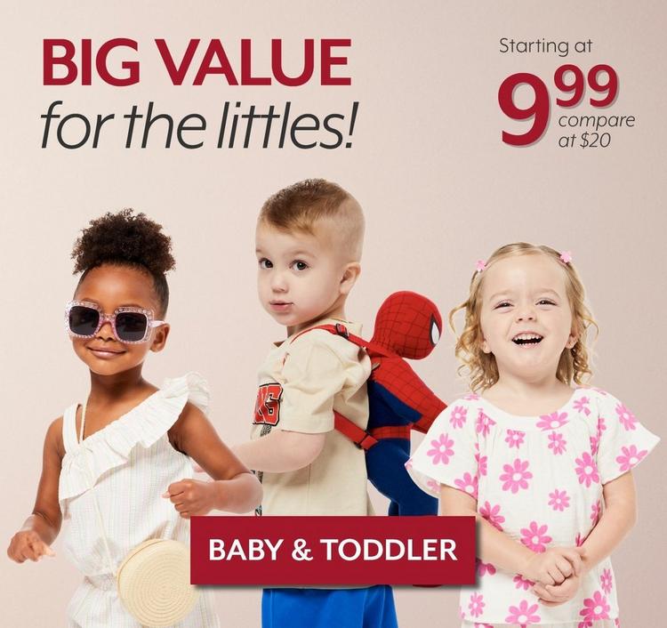 Big Value for the Littles, starting at $9.99.