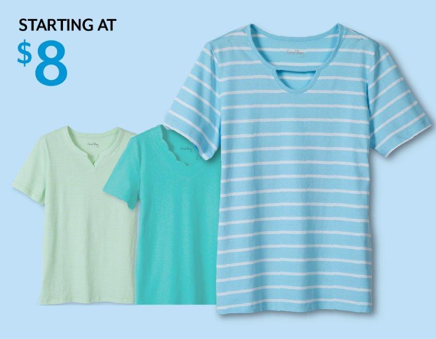 Starting at $8 Coral Bay tees for women