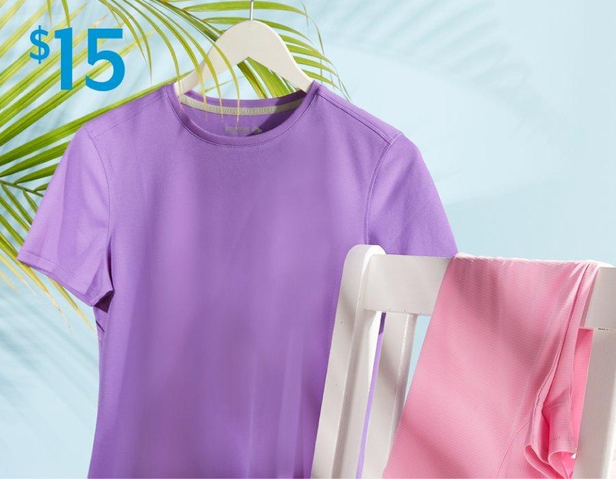 $15 Online - 2 for $30 in-store Reel Legends short sleeve solid Freeline for women