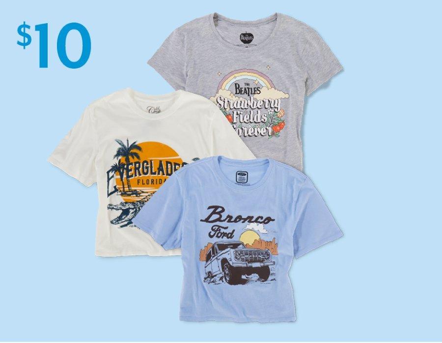 $10 online - 2 for $20 in-store Graphics tees for junior