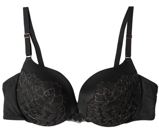 Maidenform 7112 One Fab Fit Extra Coverage Lace T-Back Bra Black
