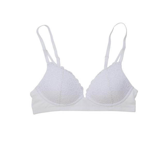 Only A Bra,Dot Lace Round Cup Brassiere, Comfortable Cotton