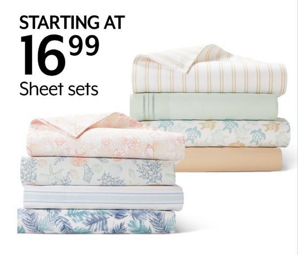 STARTING AT $16.99 Sheet sets 