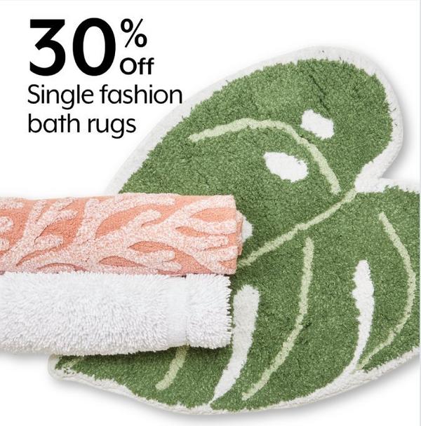 30% Off Single fashion bath rugs