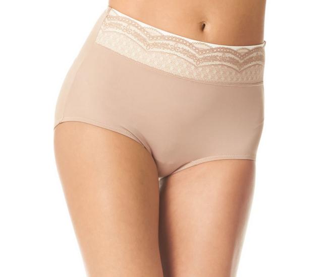 Warners Womens No Pinching No Problem Microfiber with Lace Brief Panty :  : Clothing, Shoes & Accessories