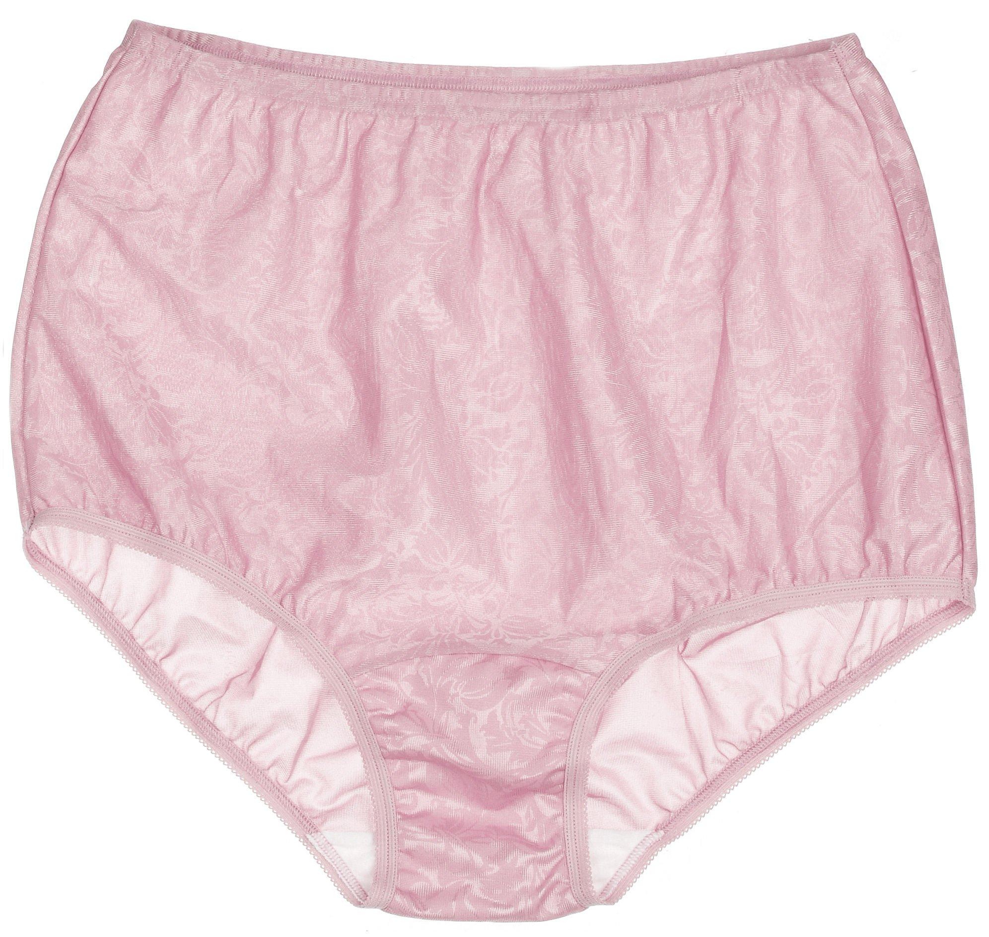 Vanity Fair Perfectly Yours Ravissant Nylon Full Brief Underwear 15712,  Extended Sizes In Pink