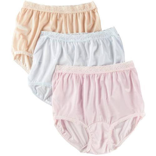 4 Pair Lace Elastic 100% Nylon Assorted Panties Size 9 Carole Panty USA Made 