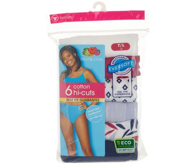 ELLEN TRACY Women's High Cut Panties Seamless Breathable Underwear 4 Pack  M/6