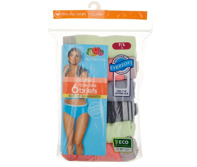  Fruit of the Loom Fit for Me Womens Plus Heather Assorted  Cotton Hi-Cut Underwear, 6 Pack, 9 : Clothing, Shoes & Jewelry