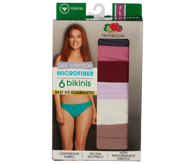 6 PACK Fruit of the Loom Fit for Me 360° Stretch Cotton Brief sz~ 9 or 12
