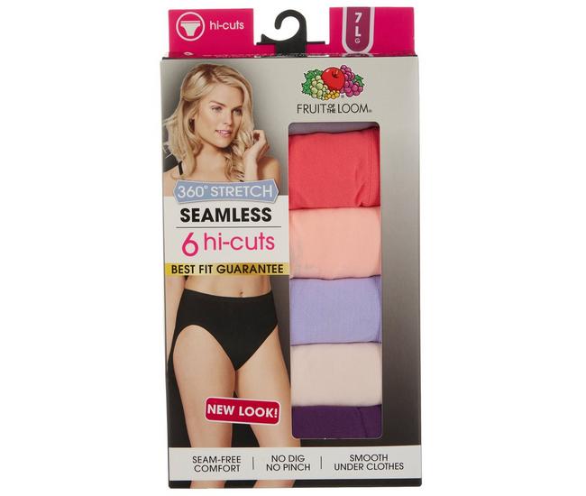 5 Pieces Soft Women Underpant High Waist Thong Cotton Briefs Stretch  Seamless Ladies - S
