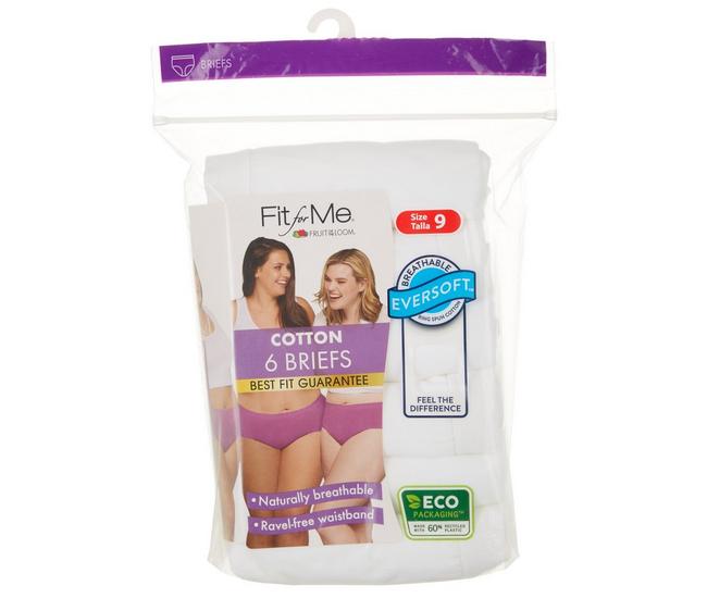 Fruit of the Loom Fit for Me 4-Pack Nylon Briefs (10 (47 - 48.5), White)