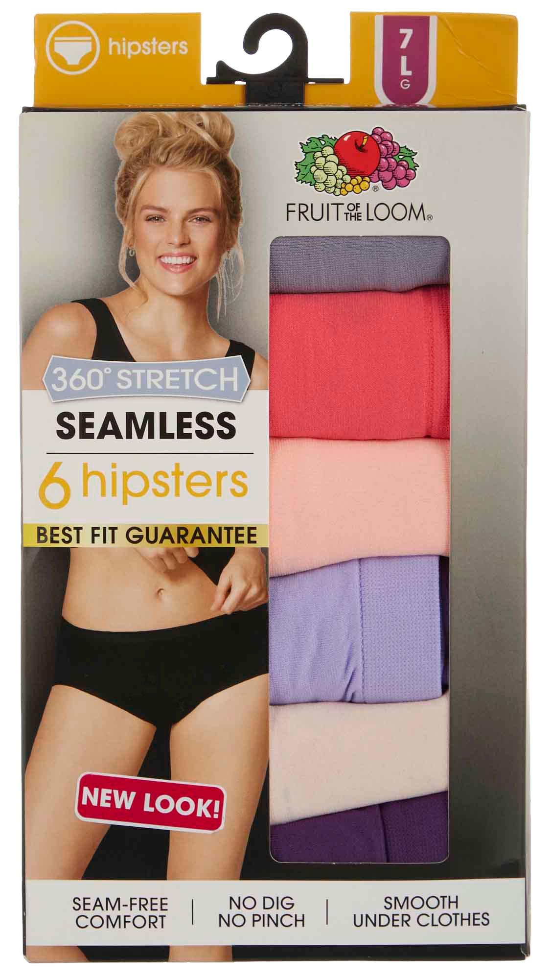 Womens 6 Pk. Solid Seamless Hipsters