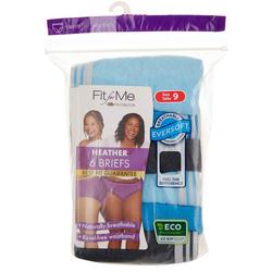 Womens 6-pk. Fit for Me Heathered Briefs