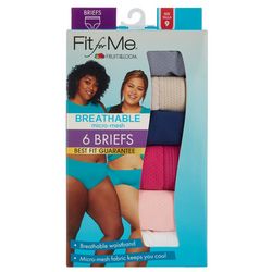 Fruit of the Loom Womens 6-pk. Fit for Me Micro-Mesh Briefs
