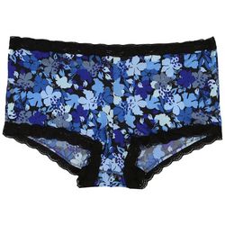 Maidenform Flower Print Lace Trim Boyshort Panties 40760
